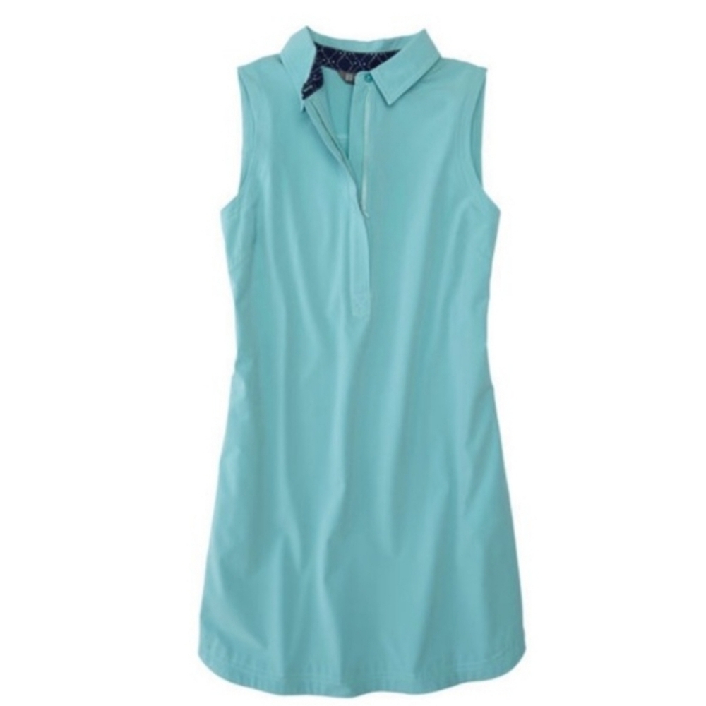 Title Nine Sleeveless Polo Dress in Aqua Blue